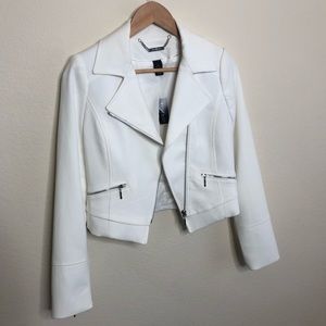 White Moto Jacket